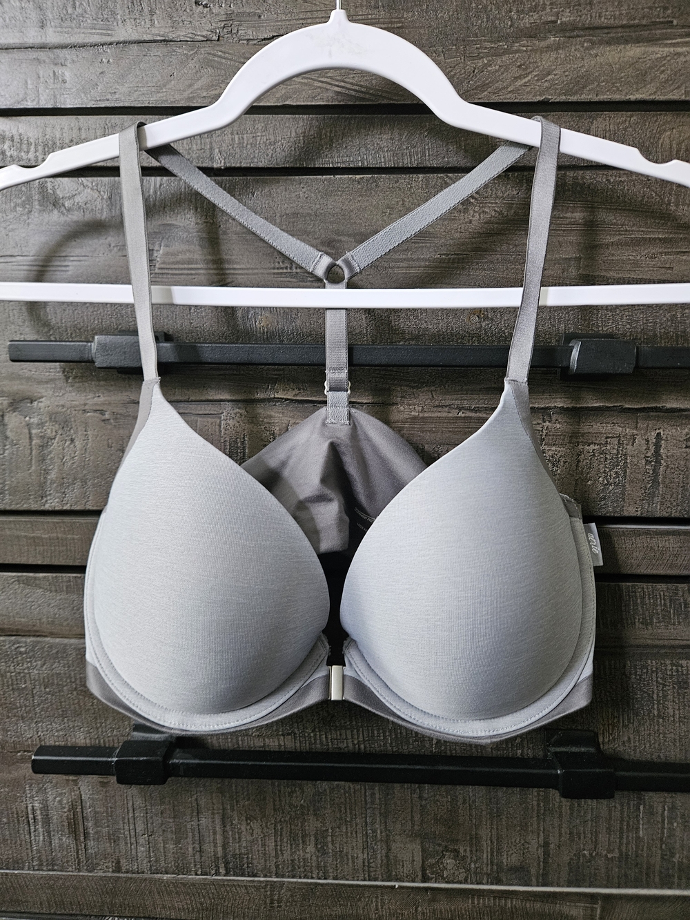 aerie Light Gray Padded Racerback Bra